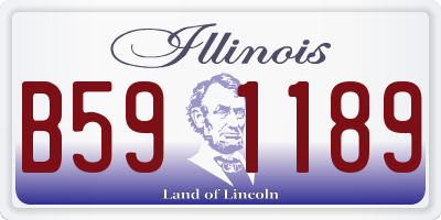 IL license plate B591189