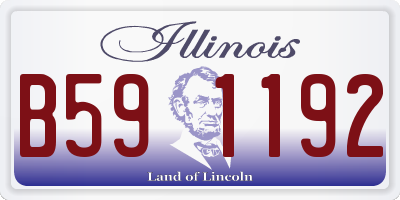 IL license plate B591192
