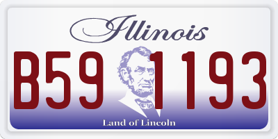 IL license plate B591193