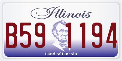 IL license plate B591194