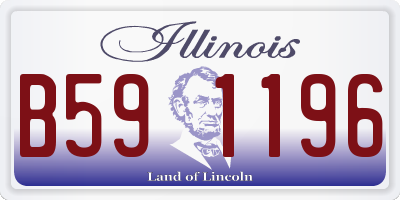 IL license plate B591196