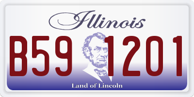 IL license plate B591201