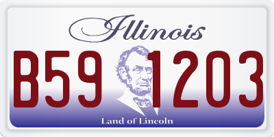 IL license plate B591203