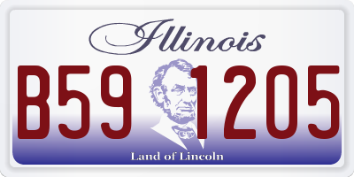 IL license plate B591205