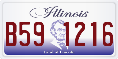 IL license plate B591216