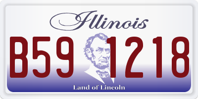 IL license plate B591218