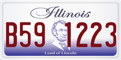 IL license plate B591223