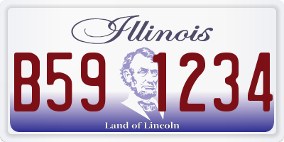IL license plate B591234