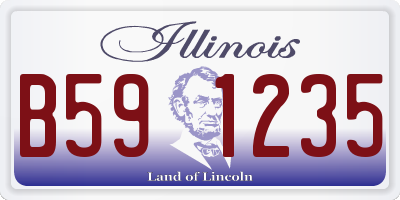 IL license plate B591235