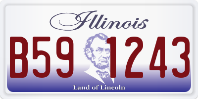 IL license plate B591243