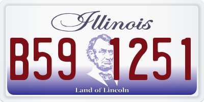 IL license plate B591251