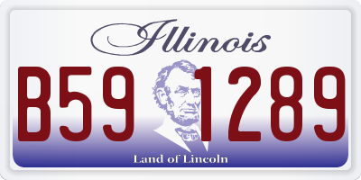 IL license plate B591289