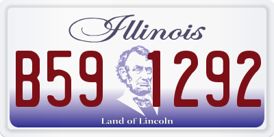 IL license plate B591292