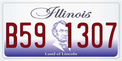 IL license plate B591307
