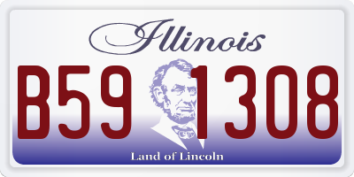 IL license plate B591308