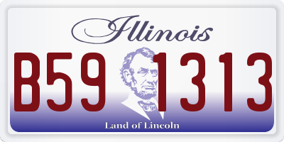 IL license plate B591313