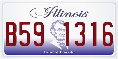 IL license plate B591316