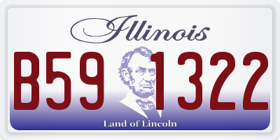 IL license plate B591322