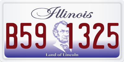 IL license plate B591325