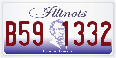 IL license plate B591332
