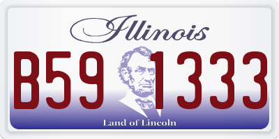 IL license plate B591333