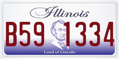 IL license plate B591334