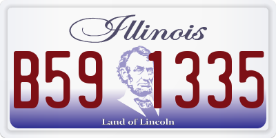 IL license plate B591335