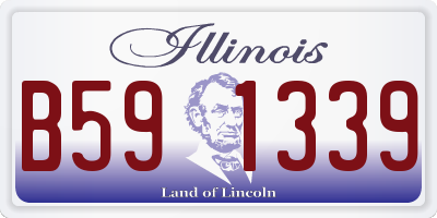 IL license plate B591339