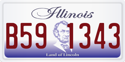 IL license plate B591343