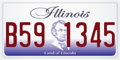 IL license plate B591345