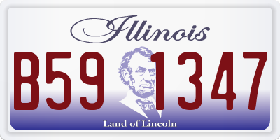 IL license plate B591347