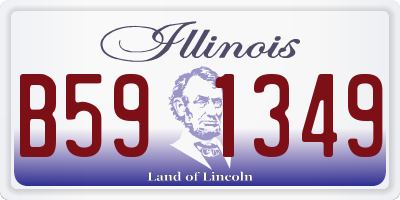 IL license plate B591349
