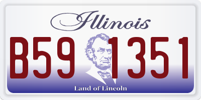 IL license plate B591351