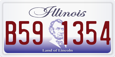IL license plate B591354
