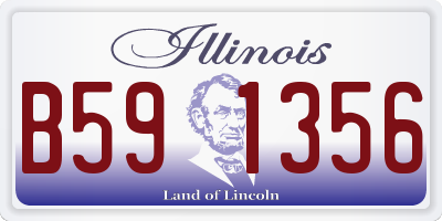 IL license plate B591356