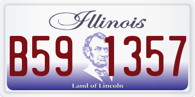 IL license plate B591357