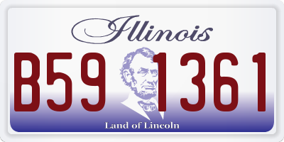 IL license plate B591361
