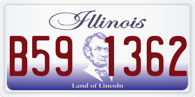 IL license plate B591362