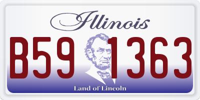 IL license plate B591363