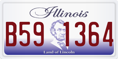 IL license plate B591364