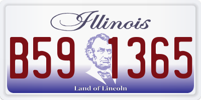 IL license plate B591365