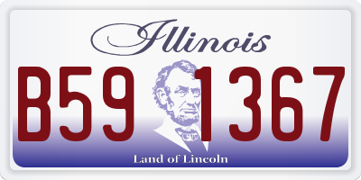 IL license plate B591367