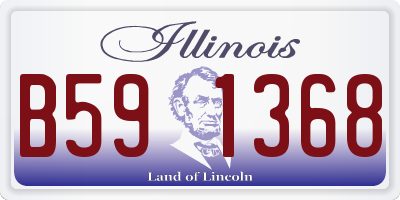 IL license plate B591368