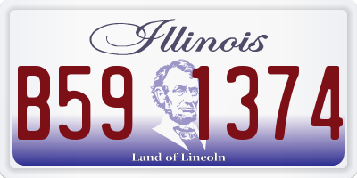 IL license plate B591374