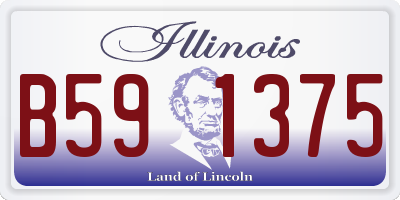 IL license plate B591375
