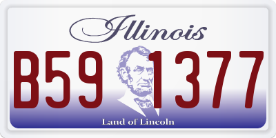 IL license plate B591377