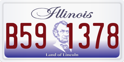 IL license plate B591378