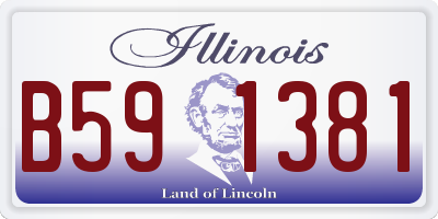 IL license plate B591381