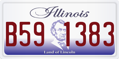 IL license plate B591383