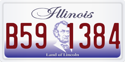 IL license plate B591384
